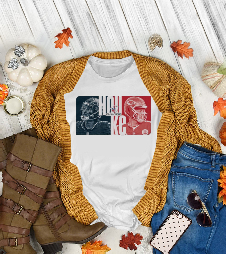 NFL Divisional Round Kansas City Chiefs Vs. Houston Texans Matchup HOU KC T-Shirt