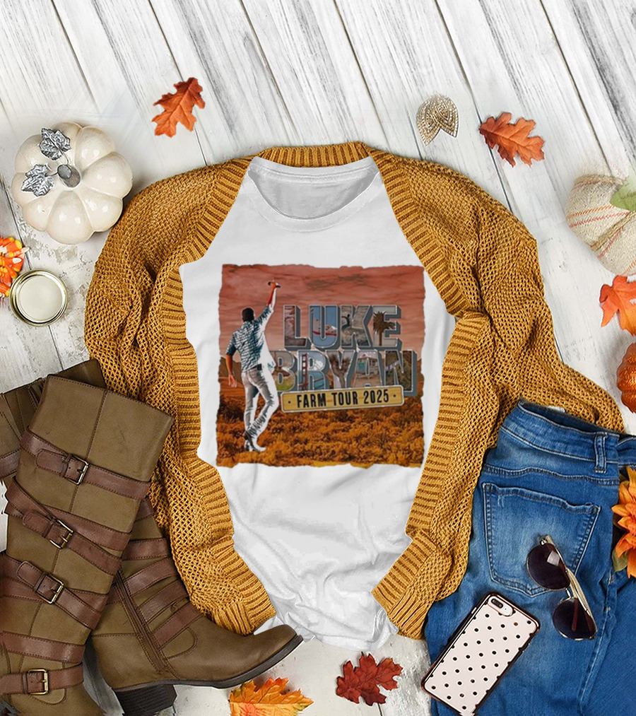 Luke Bryan Farm Tour 2025 Clovis CA May 16 Desert Scene T-Shirt