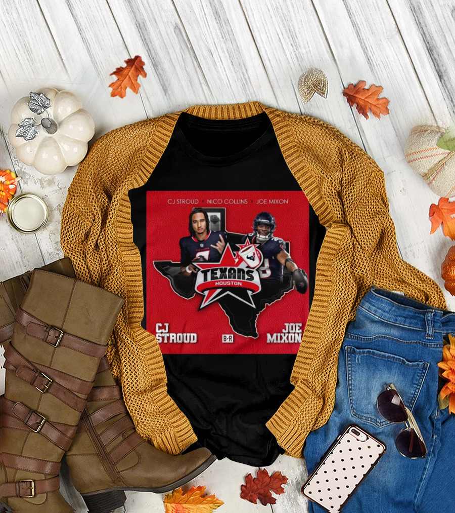 Houston Texans NFL CJ Stroud Joe Mixon Texas Iconography T-Shirt