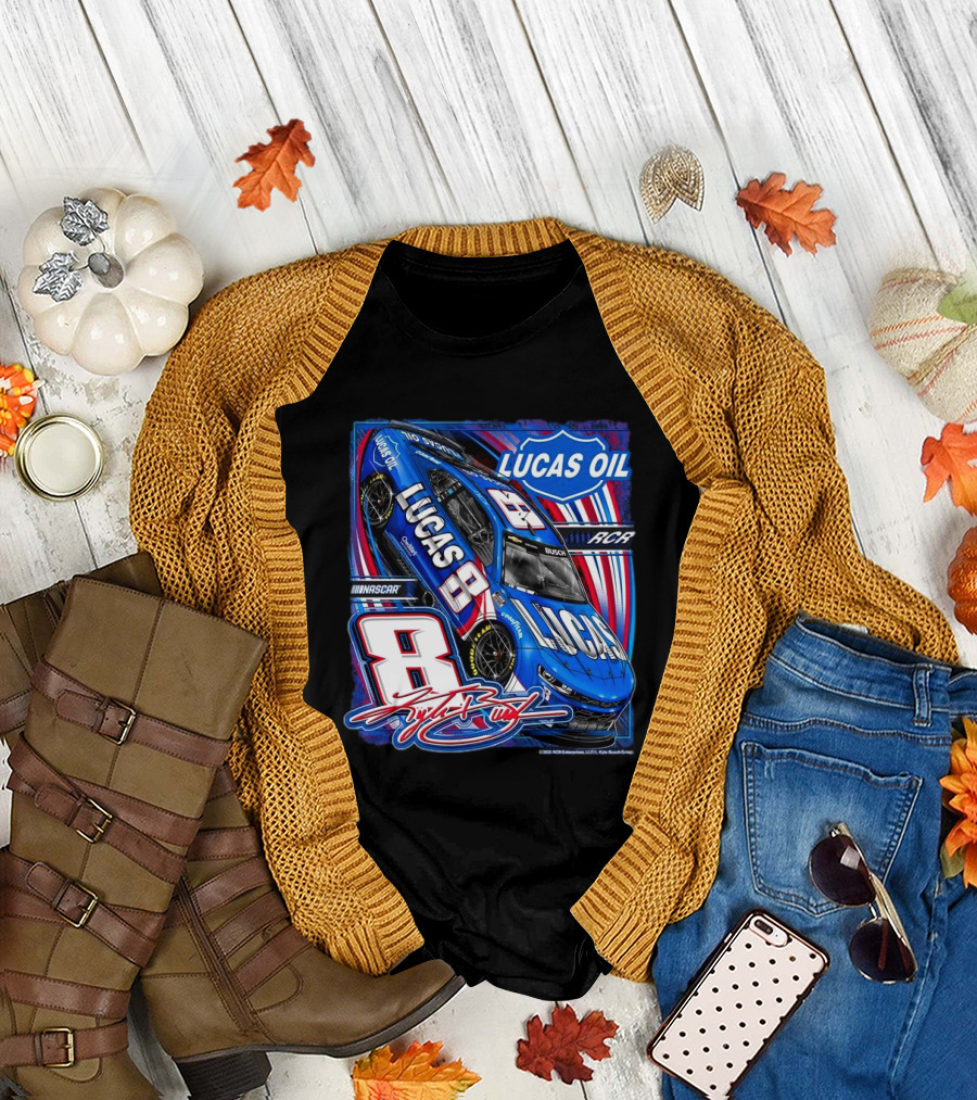 Lucas Oil NASCAR Kyle Busch 8 Car Racing RCR 2025 T-Shirt