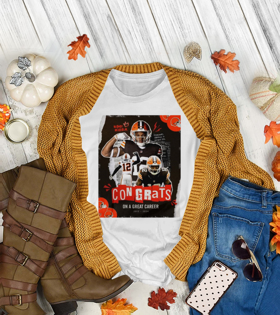 Cleveland Browns Rodney McLeod Jr Congrats On A Great Career 2012 – 2024 NFL T-Shirt