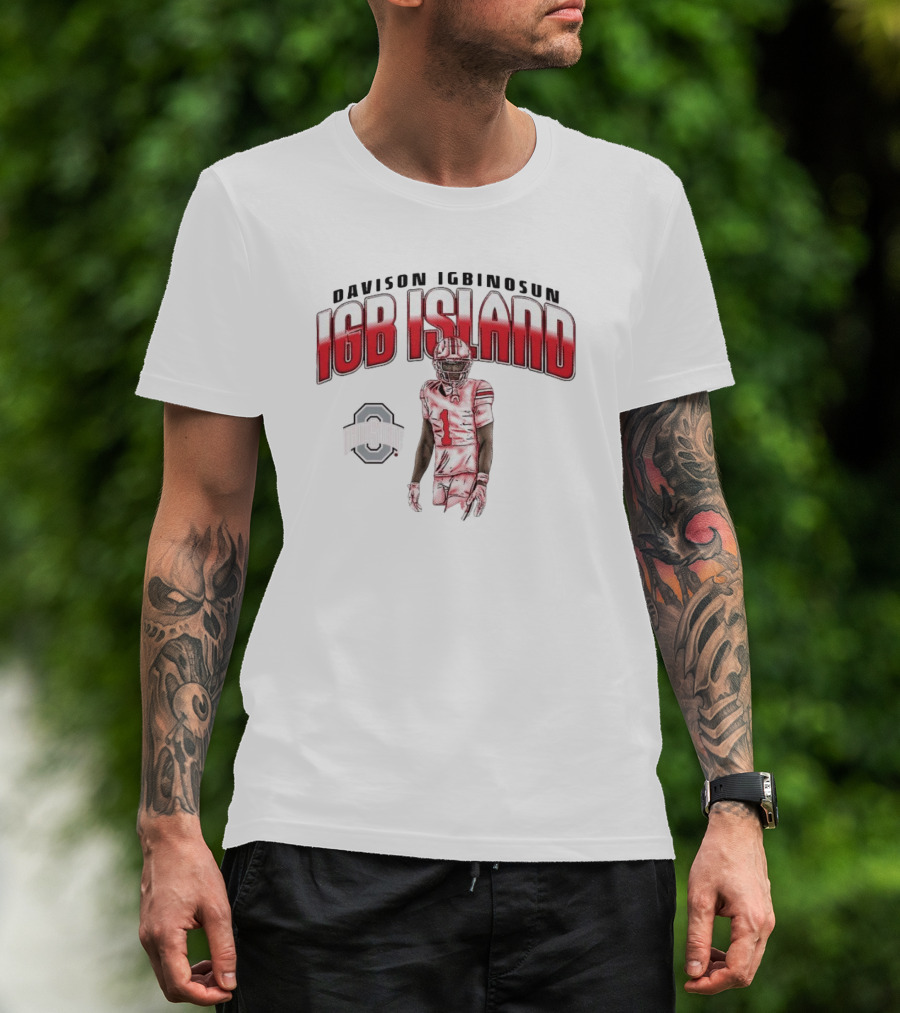 Davison Igbinosun IGB Island Ohio State Buckeyes Football T-Shirt