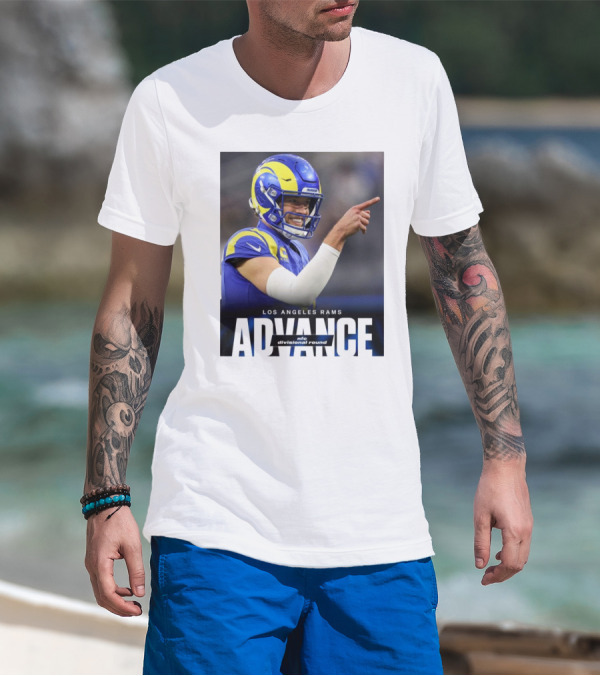 Los Angeles Rams Advance NFC Divisional Round Face Jalen Hurts Eagles Philly T-Shirt