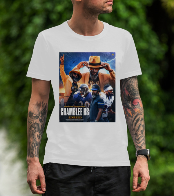 Offensive Coordinator Chamblee HS Ed Reed Pro Football Hall Of Fame NFL T-Shirt