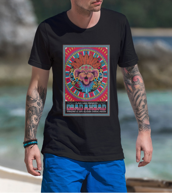 Playa Luna Presents Dead Ahead January 13 2025 Riviera Cancun Mexico Concert Colorful Lion Headdress T-Shirt