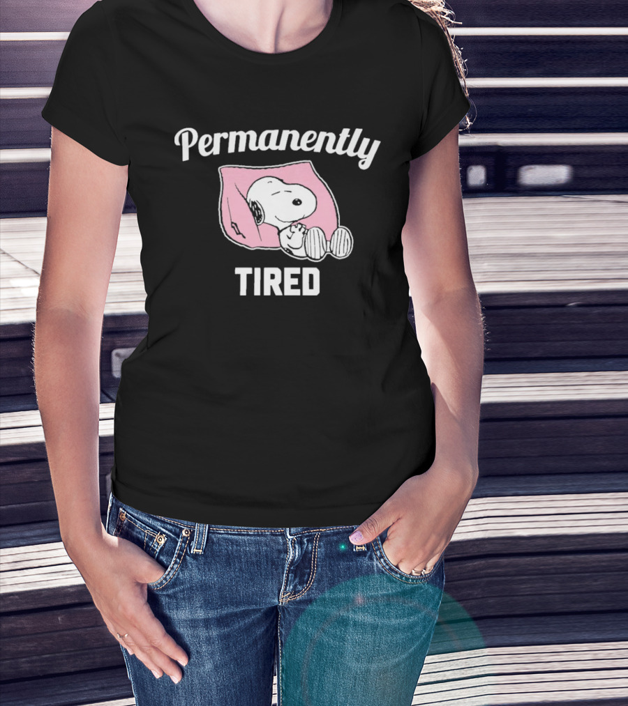 Permanently Tired Sleep Snoopy Peanuts T-Shirt