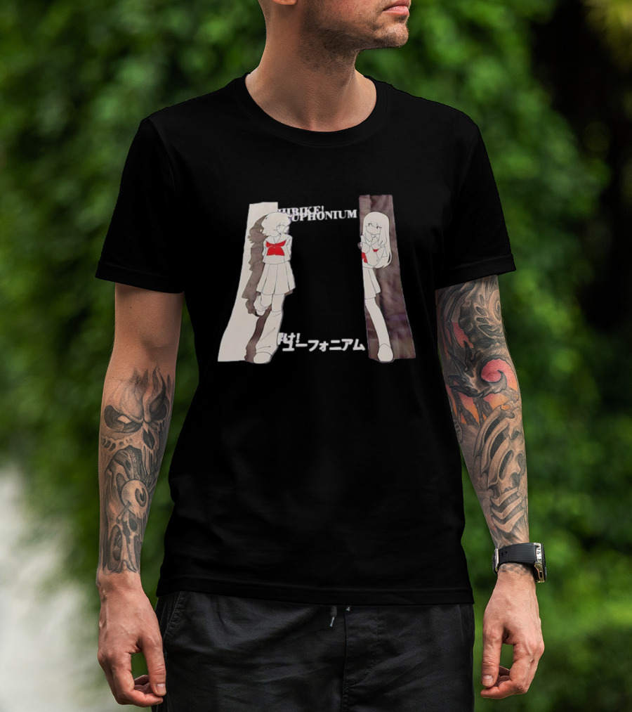 Hibike Euphonium Anime Schoolgirl Character With Japanese Text T-Shirt