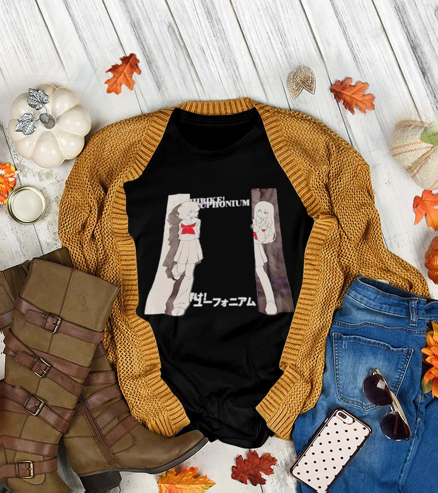 Hibike Euphonium Anime Schoolgirl Character With Japanese Text T-Shirt