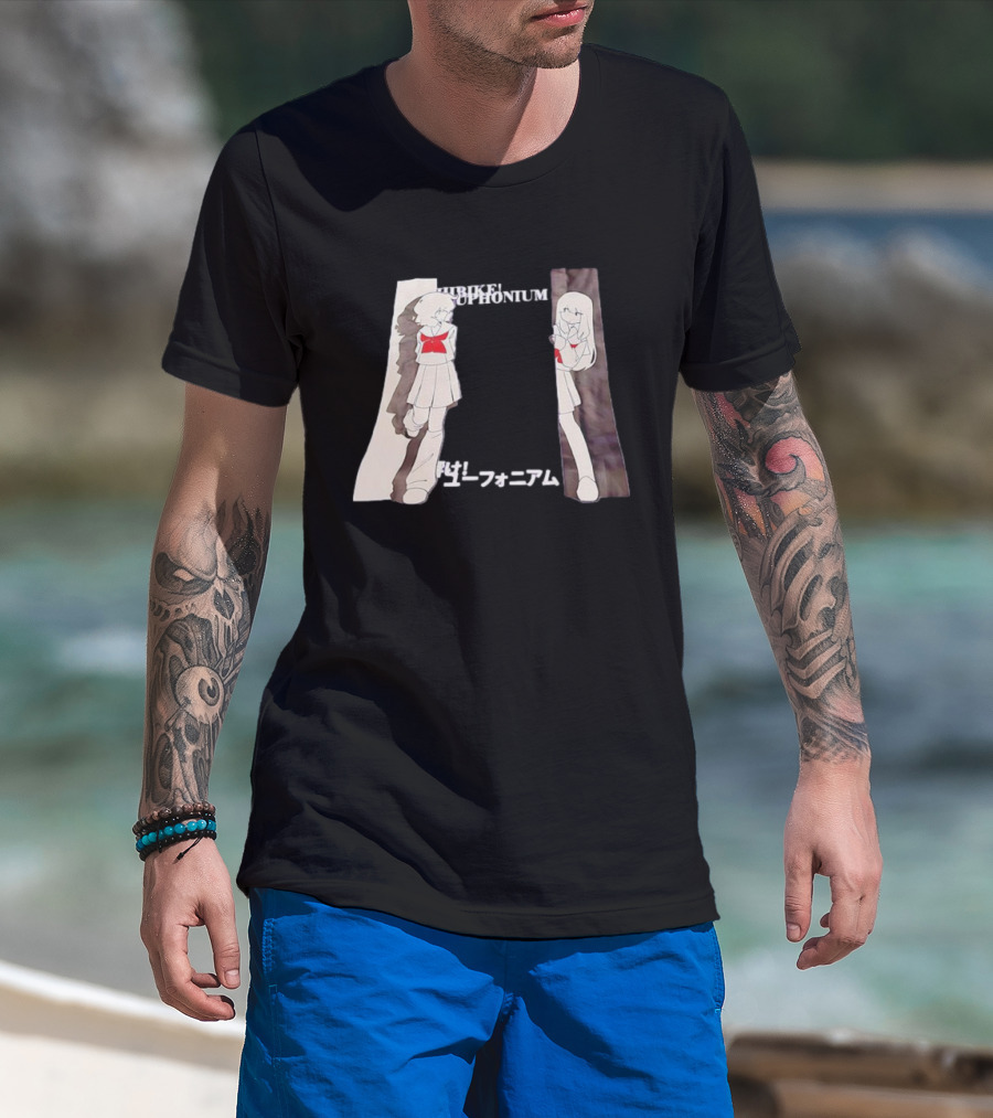 Hibike Euphonium Anime Schoolgirl Character With Japanese Text T-Shirt