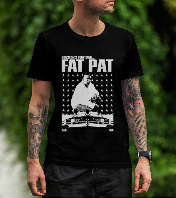 Houston’s Very Own Fat Pat 1970-1998 Featuring Star Pattern And Car Graphics T-Shirt