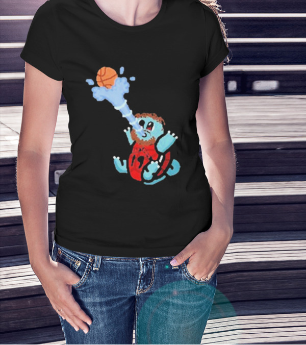 Jakob Poeltl Squirtle Toronto Raptors Basketball Fusion T-Shirt