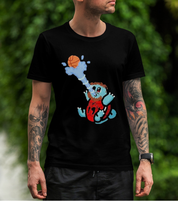 Jakob Poeltl Squirtle Toronto Raptors Basketball Fusion T-Shirt