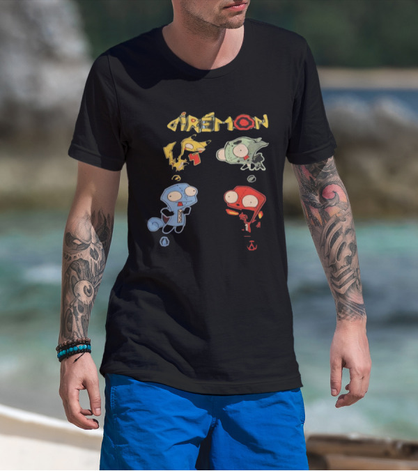 Giremon Invader Zim Characters With Colorful Transformations T-Shirt
