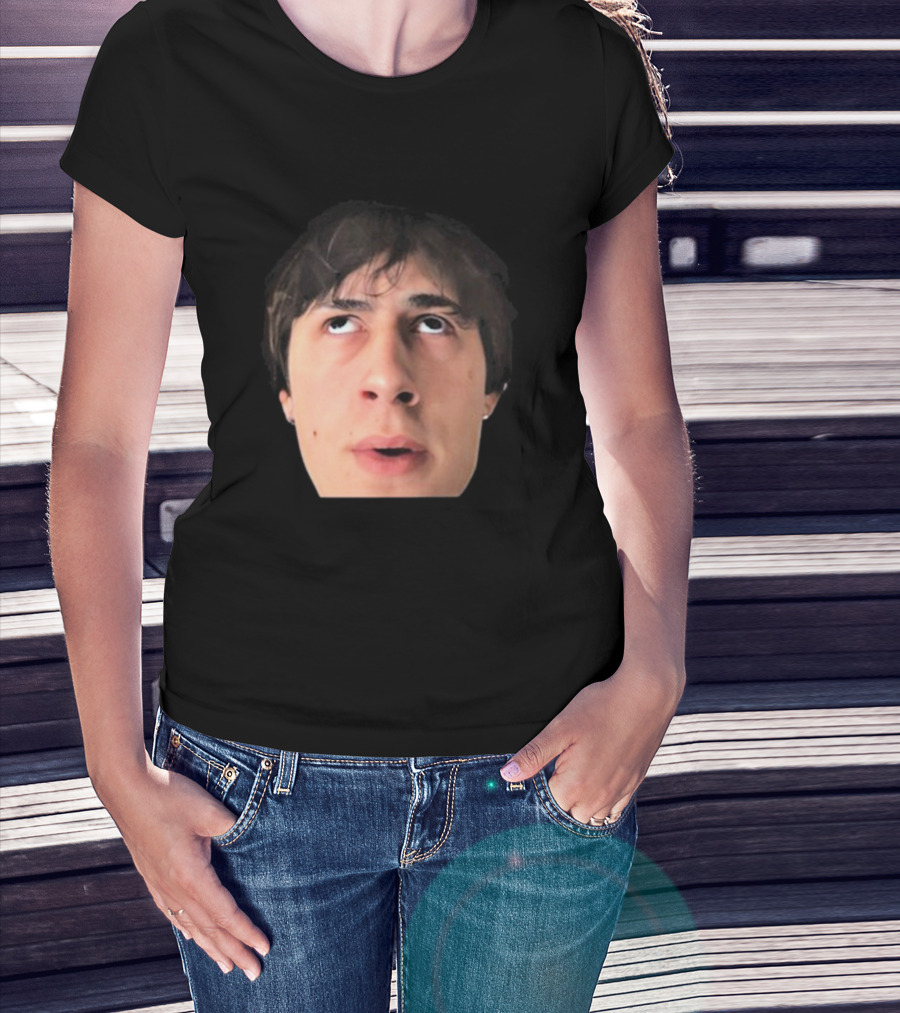 ``` James Clark Looking Up Expression Face ``` T-Shirt