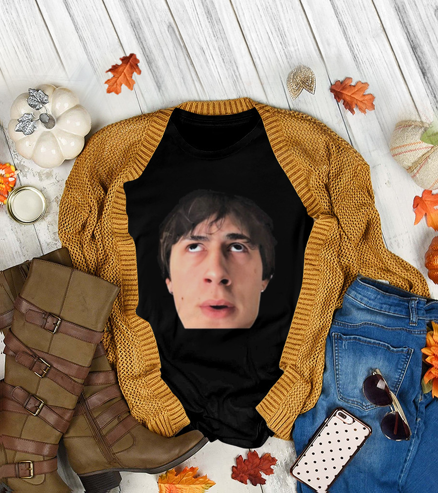``` James Clark Looking Up Expression Face ``` T-Shirt