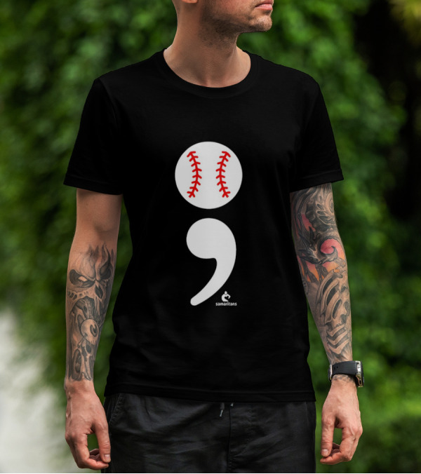 Jarren Duran The Game Isn’t Over Baseball Semicolon Symbol T-Shirt