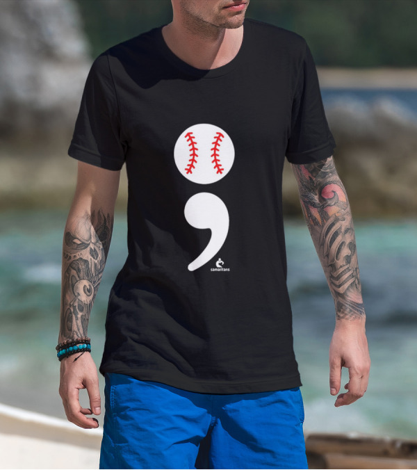 Jarren Duran The Game Isn’t Over Baseball Semicolon Symbol T-Shirt