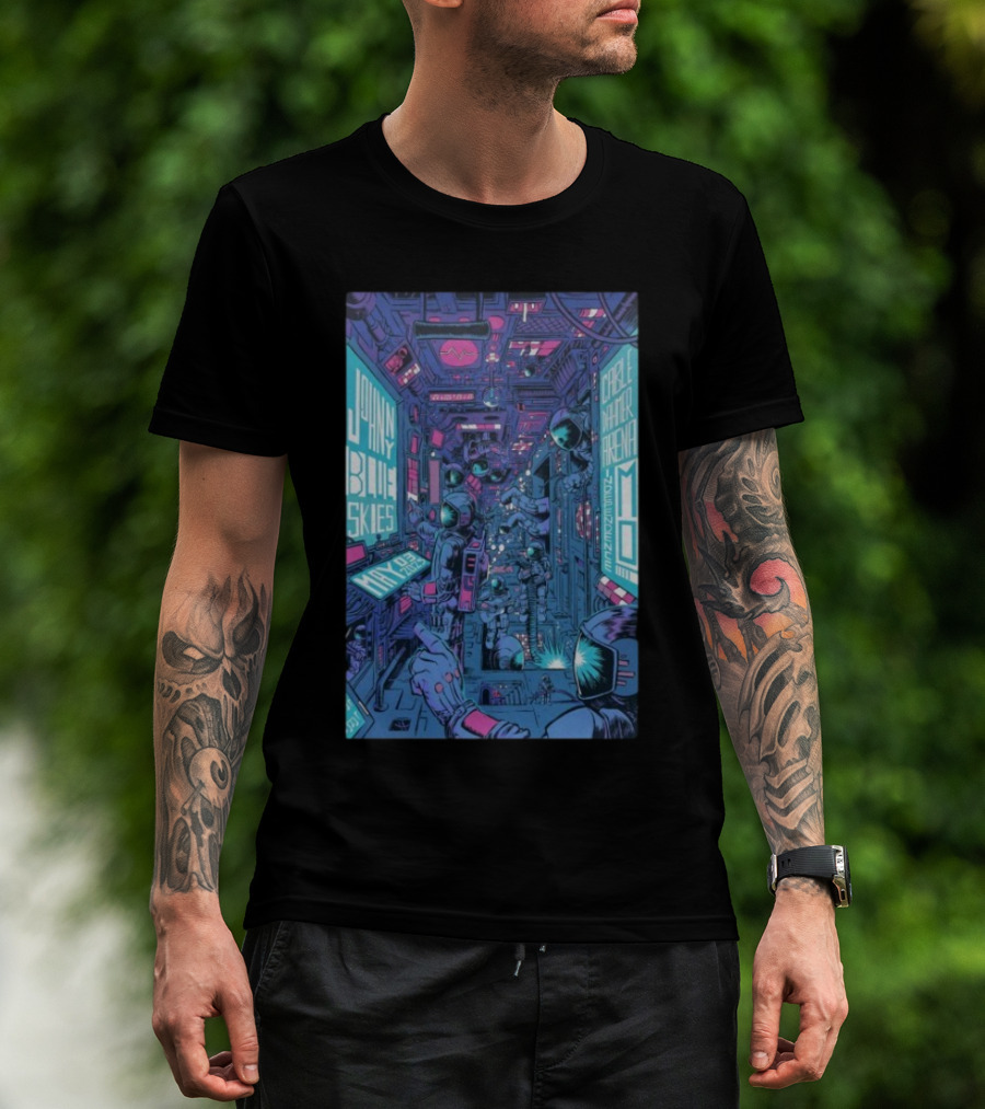 Johnny Blue Skies Cable Dahmer Arena Independence MO May 3 2025 Tour Sci-Fi Astronaut Adventure T-Shirt