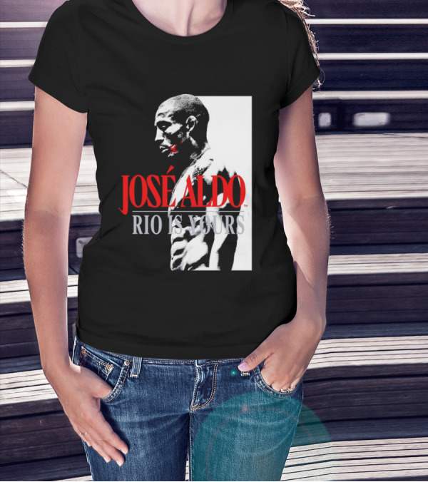 José Aldo Rio Is Yours Retro Black And White Profile T-Shirt