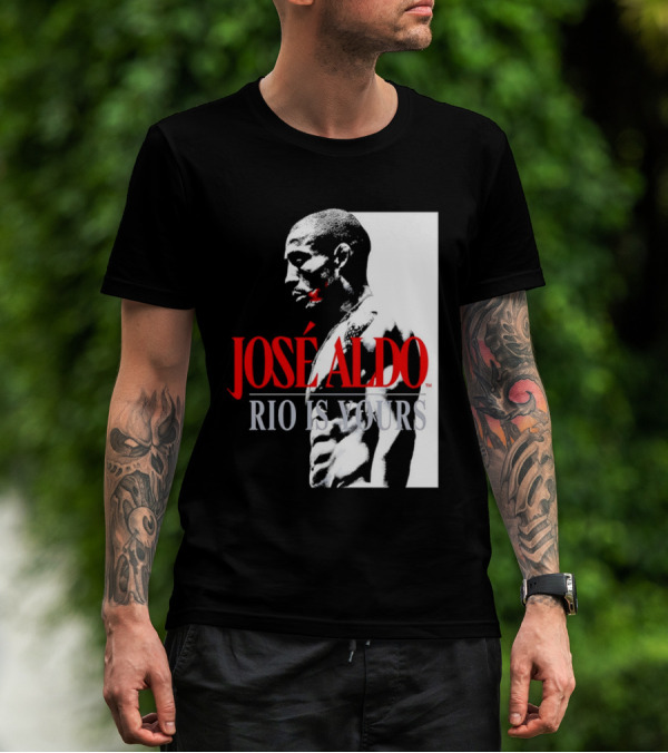 José Aldo Rio Is Yours Retro Black And White Profile T-Shirt