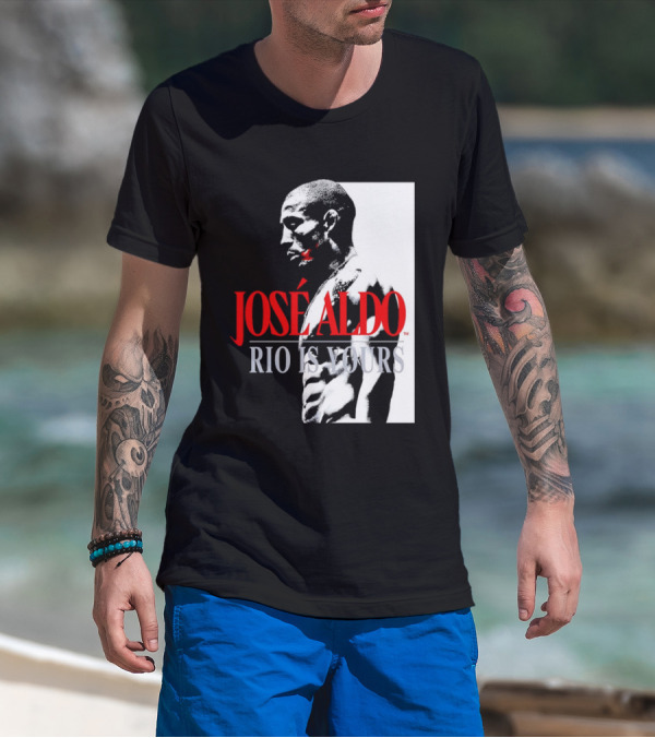 José Aldo Rio Is Yours Retro Black And White Profile T-Shirt
