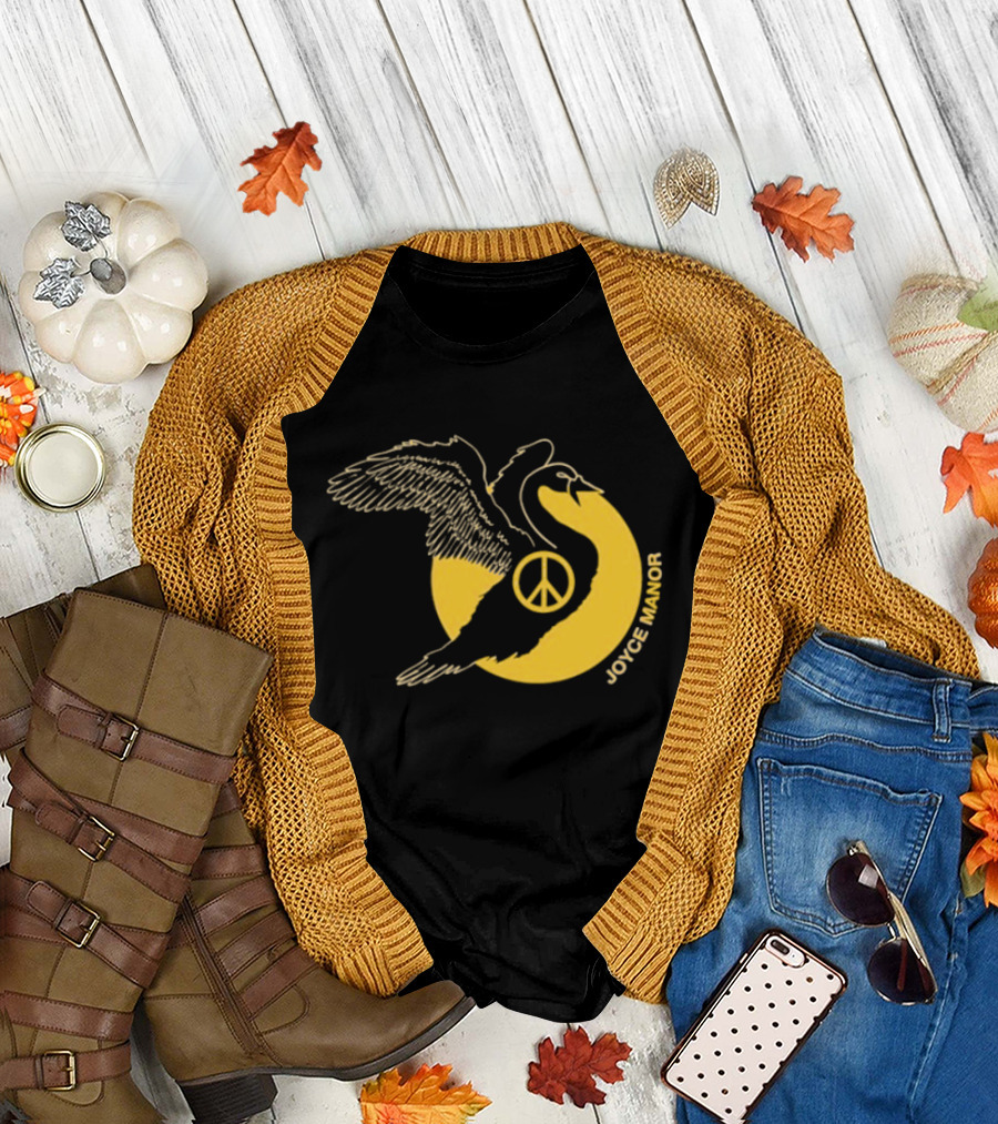 Joyce Manor Peace Swan With Peace Symbol Circle T-Shirt