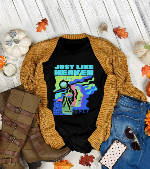 Just Like Heaven Time And Space 2025 Psychedelic Face And Abstract Cosmic Imagery T-Shirt