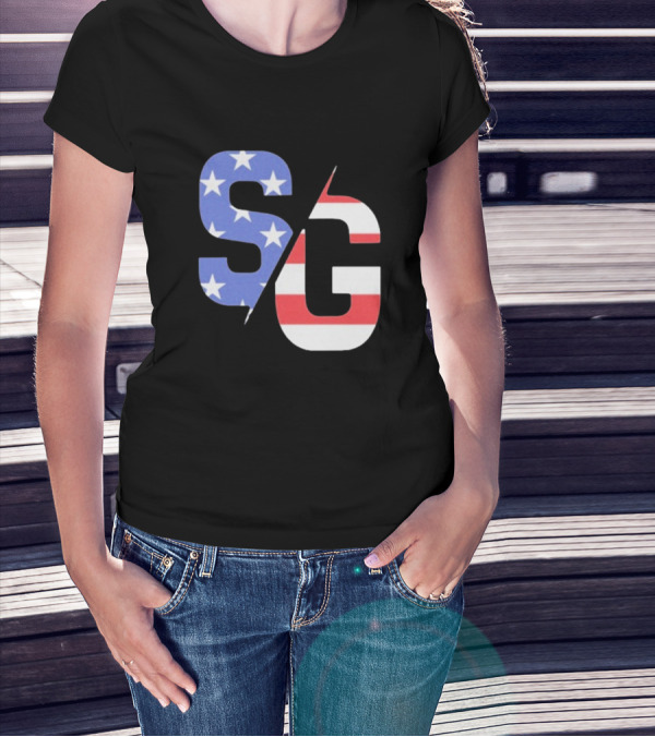 Justin Swanstrom Racing SG Stars Stripes Merica Flag T-Shirt