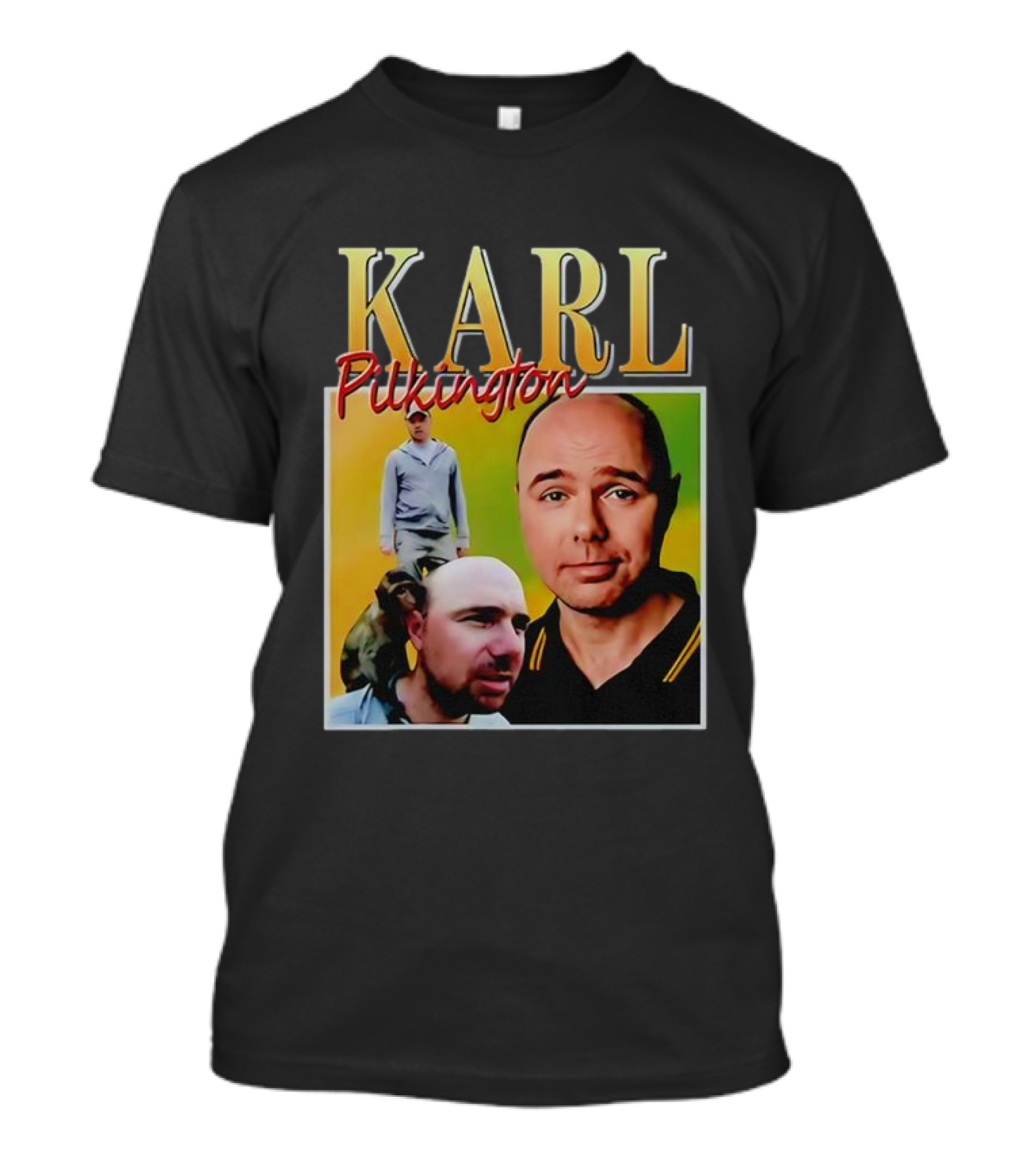 Karl Pilkington Collage With Portrait And Photographic Elements T-Shirt