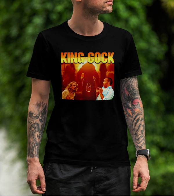 King Cock Movie Tribute Parody With Surprised Characters T-Shirt