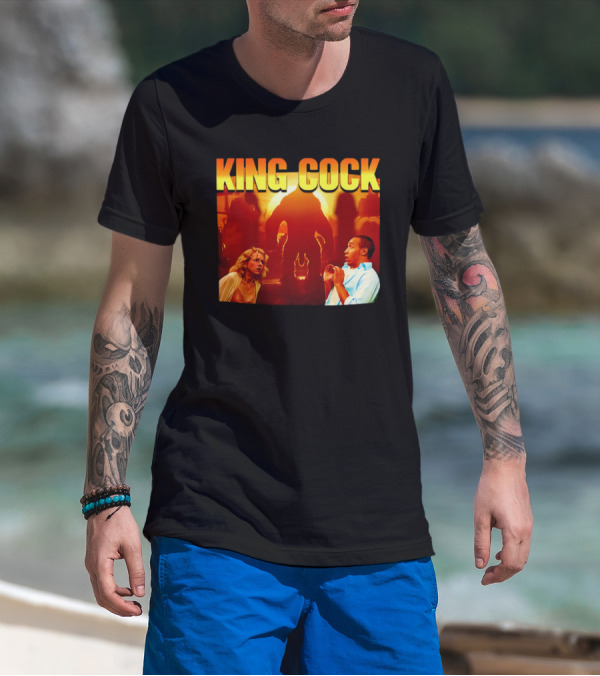 King Cock Movie Tribute Parody With Surprised Characters T-Shirt