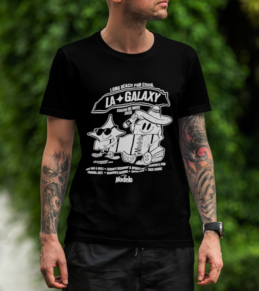 LA Galaxy Long Beach Pub Crawl Summer Vibe Festivities T-Shirt