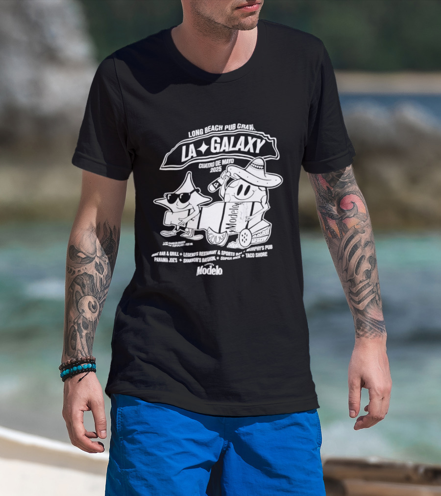 LA Galaxy Long Beach Pub Crawl Summer Vibe Festivities T-Shirt