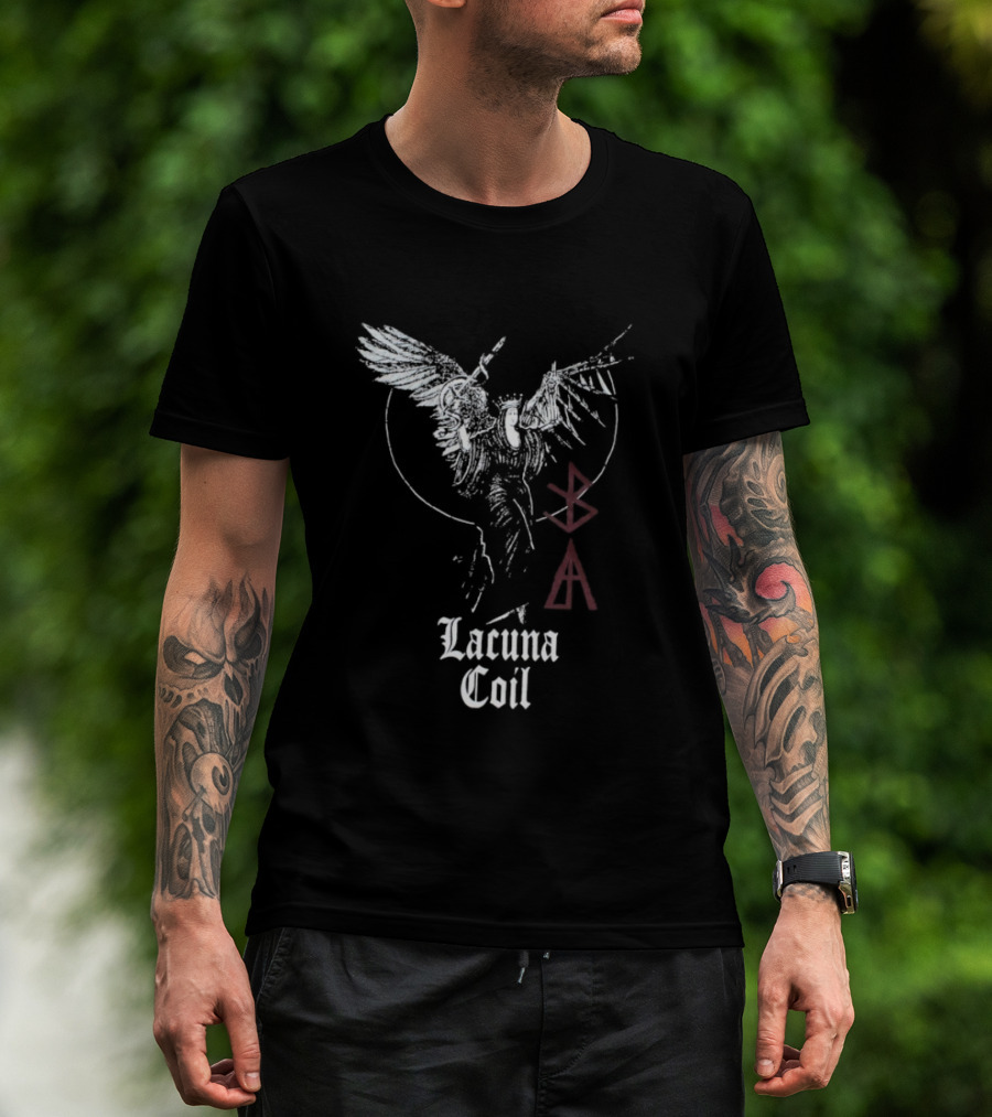 Lacuna Coil Layers Of Time Wings Symbol T-Shirt