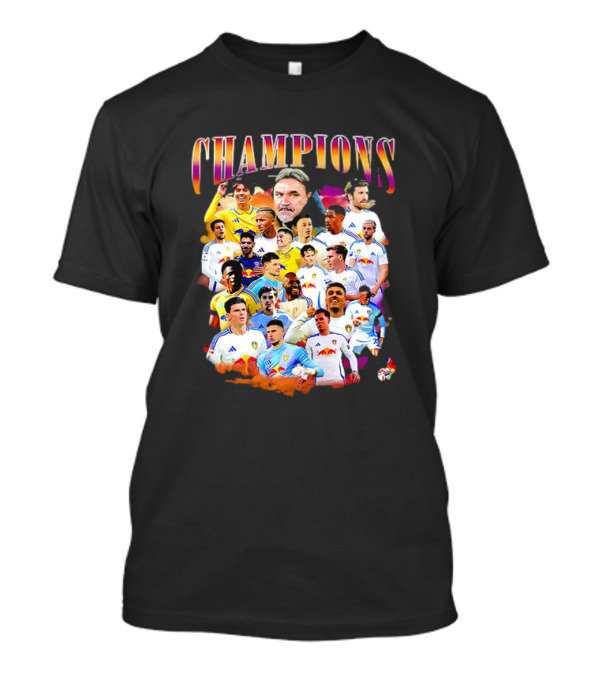 Leeds United FC Champions 2025 Players Montage T-Shirt
