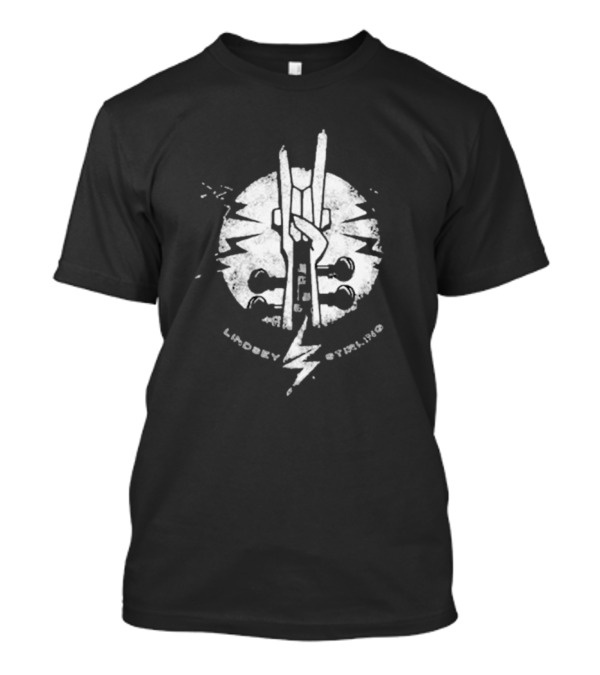 Lindsey Stirling Rock On 2023 Winter Tour Guitar Lightning T-Shirt
