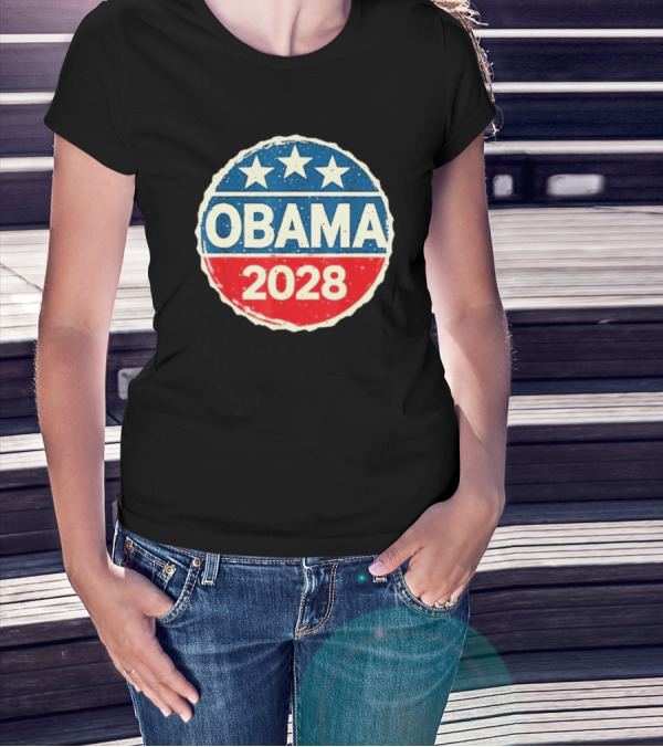 Lisa Guerrero Obama 2028 Three Star Blue Red T-Shirt