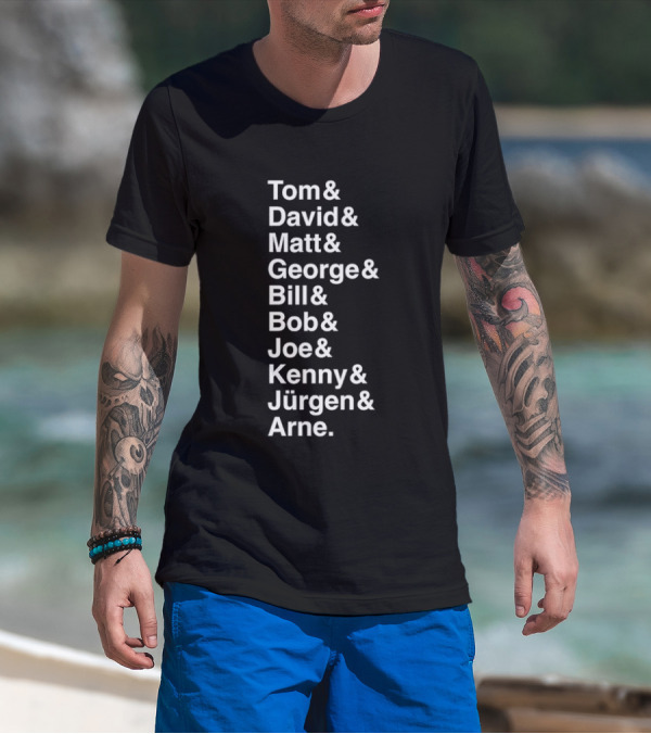Liverpool FC 10 Coach Names Tom David Matt George Bill Bob Joe Kenny Jürgen Arne League Winning Managers T-Shirt