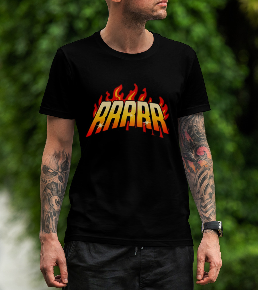 Rrr Fire Text Limited Slangteez Funny Tee T-Shirt