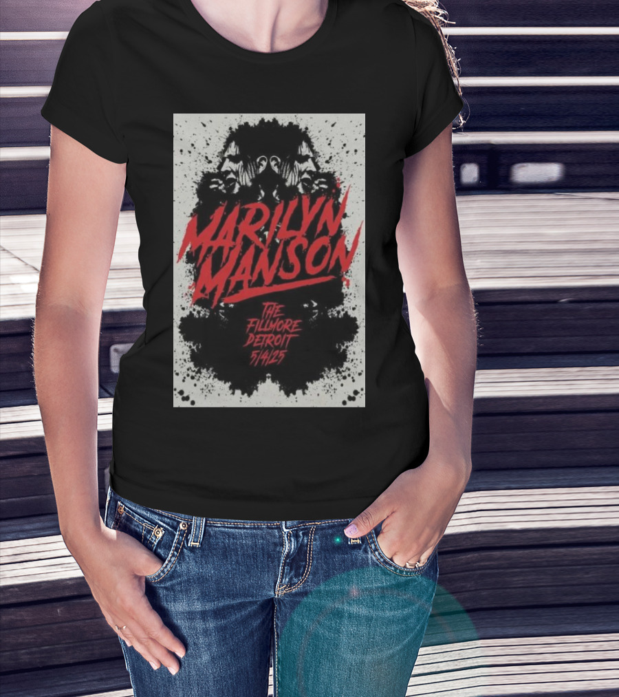 Marilyn Manson The Fillmore Detroit May 4 2025 Tour T-Shirt