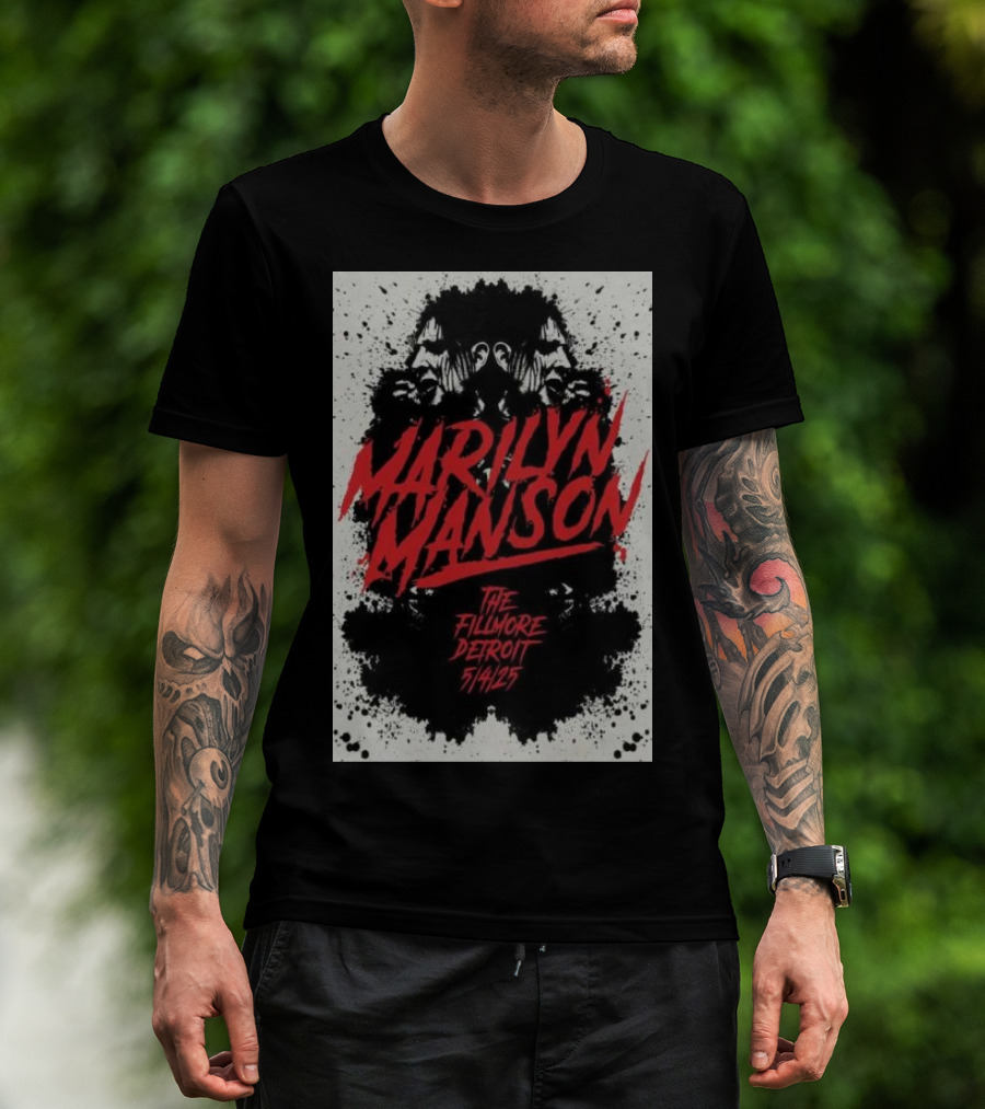 Marilyn Manson The Fillmore Detroit May 4 2025 Tour T-Shirt