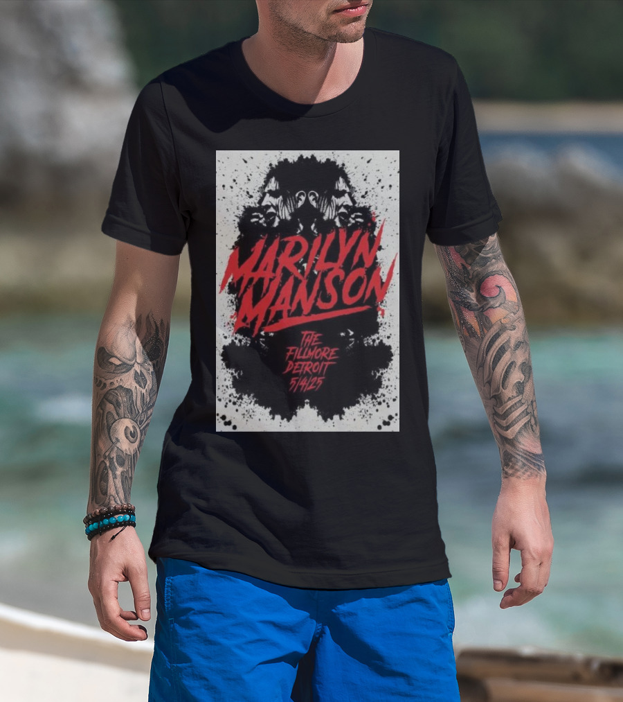 Marilyn Manson The Fillmore Detroit May 4 2025 Tour T-Shirt