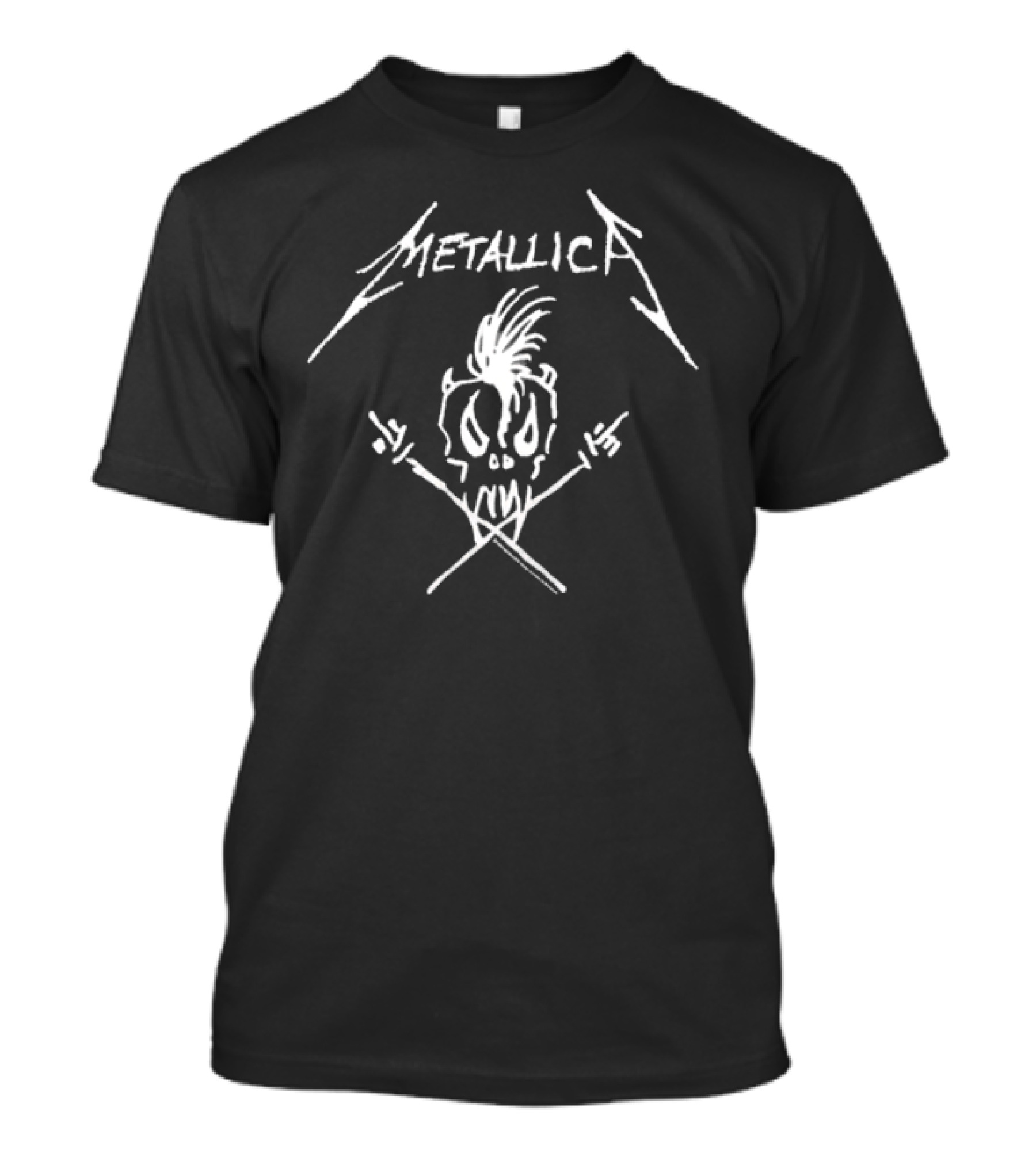 Metallica Rare Skull Crossbones Punk Style T-Shirt