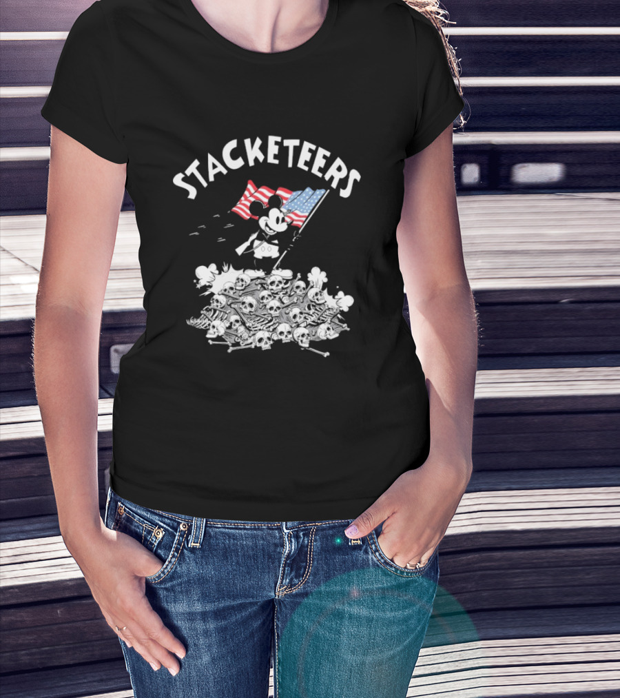 Stacketeers Mickey Mouse American Flag T-Shirt