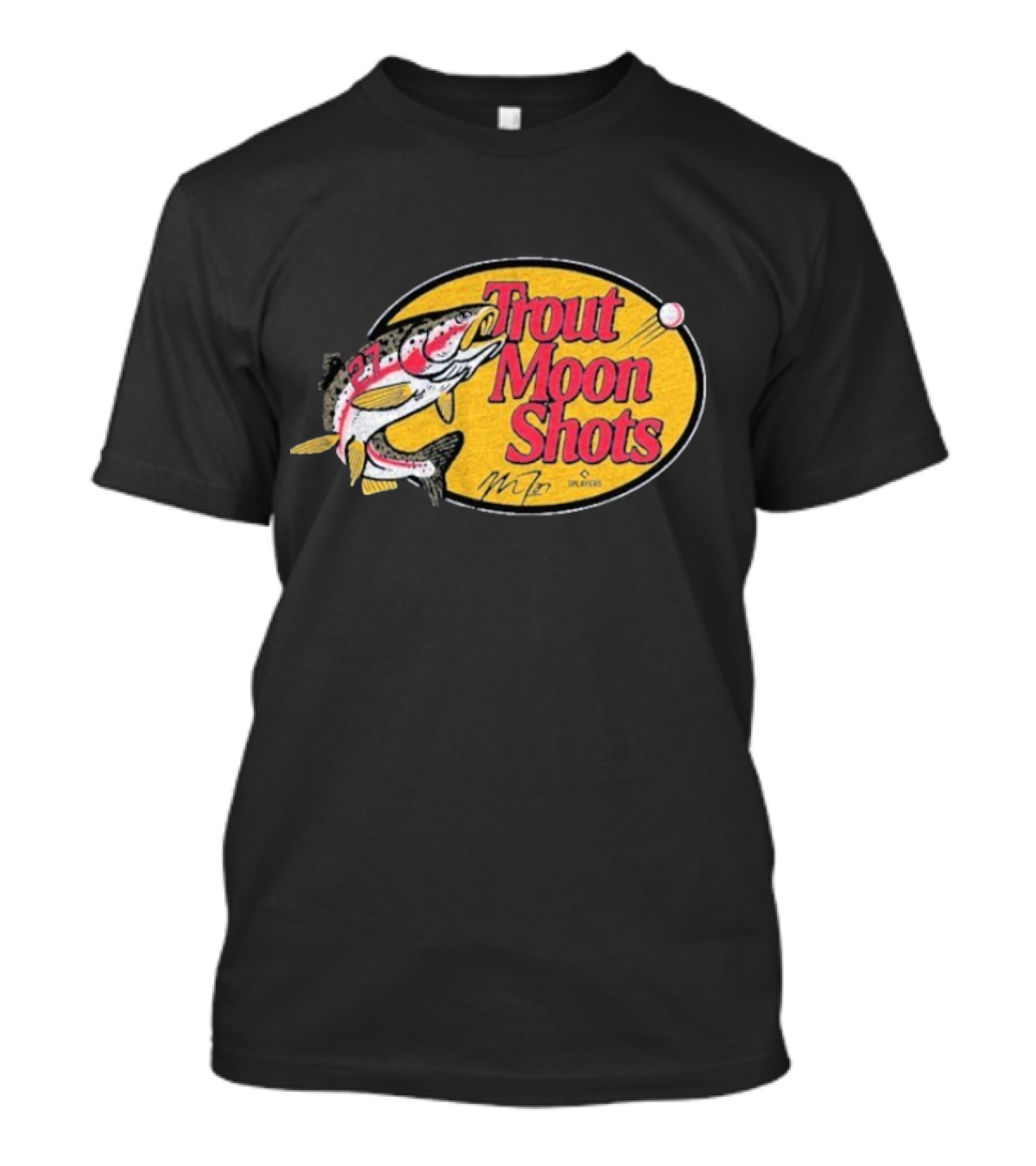 Trout Moon Shots Fish Baseball Los Angeles Angels Mike Trout T-Shirt