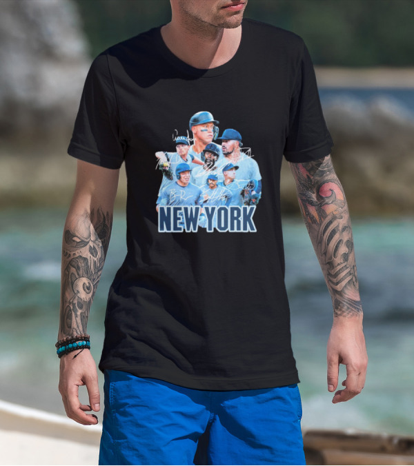 New York Yankees MLB Players Series Signatures Team Portrait T-Shirt