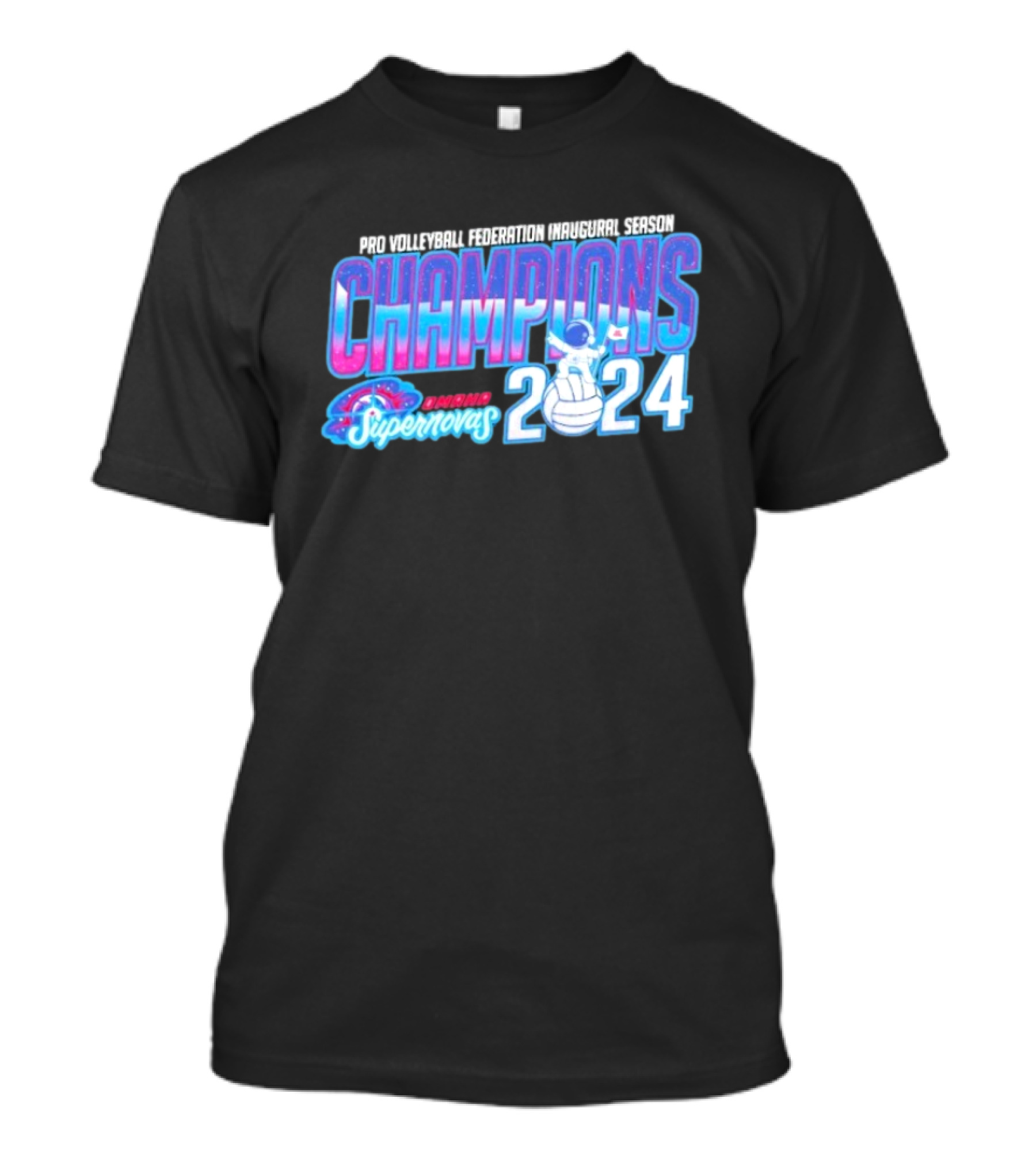 Pro Volleyball Federation Inaugural Season Champions Omaha Supernovas Astronaut 2024 T-Shirt