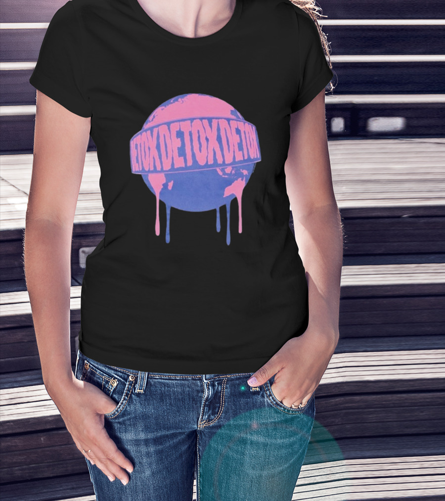 One OK Rock Detox Tour 2025 Dripping Globe Japan T-Shirt