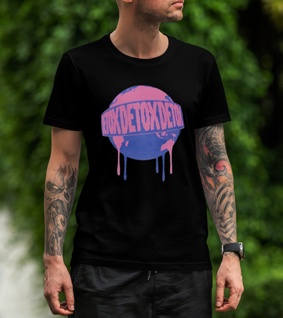 One OK Rock Detox Tour 2025 Dripping Globe Japan T-Shirt