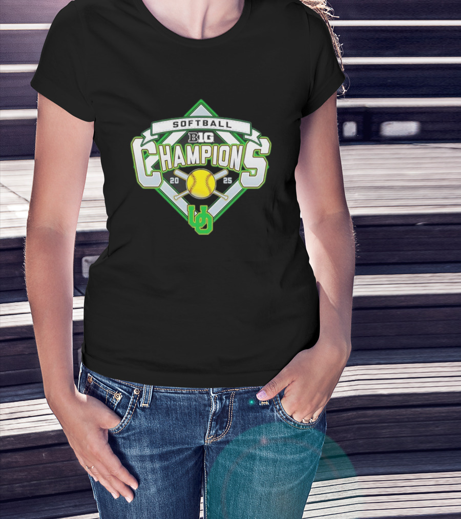 Big Ten Softball Champions 2025 Oregon Ducks  T-Shirt
